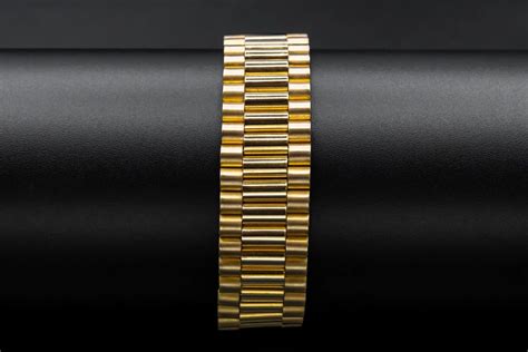 children's rolex style bracelet|9ct Gold Children’s Rolex Style Bracelet 24.8g.